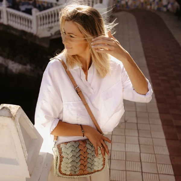 Bolso artesanal artesanal inspirada en Tenerife